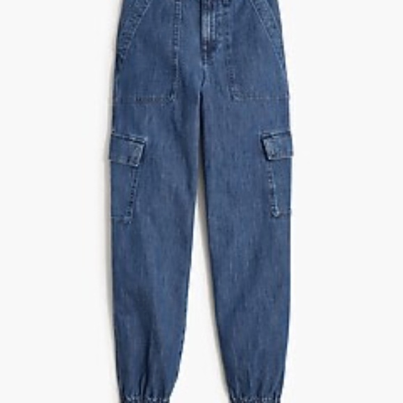J.Crew Factory Lightweight Utility Cargo Pocket Jogger Jean Blue Denim Sz 31 - Picture 1 of 10